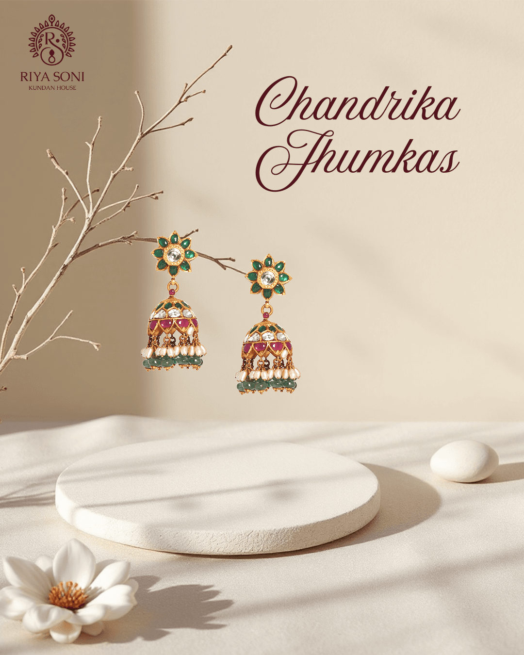 Chandrika Jhumkas